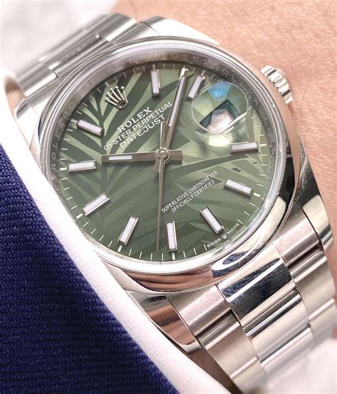 rolex datejust 2 green|rolex datejust 36mm green dial.